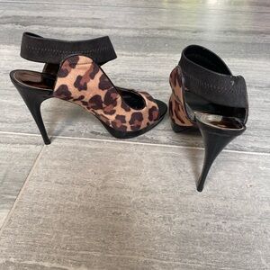 Carlos Santana halo pony hair heel sandals sling back